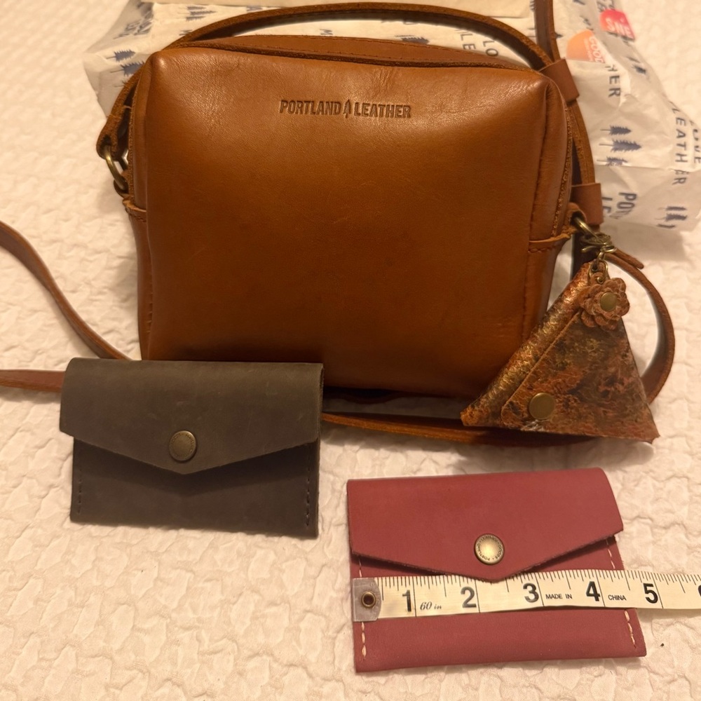 NOT FOR SALE!! Portland Leather Goods Mesa Crossbody Bag and Assorted